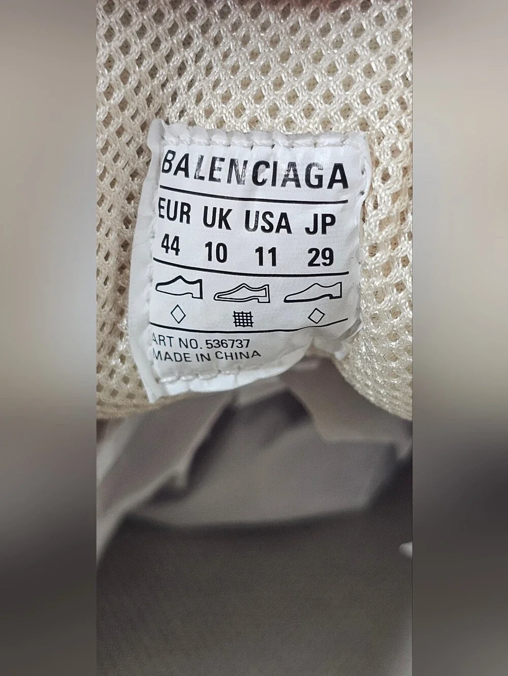 Balenciaga Triple S Graffiti Sneakers Beige Cream Men’s 44 US 11 DIY Logo Art